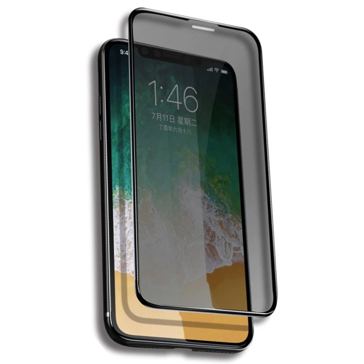 Yesido Apple iPhone 12 Pro TG13 5D Hayalet Cam Ekran Koruyucu - Siyah