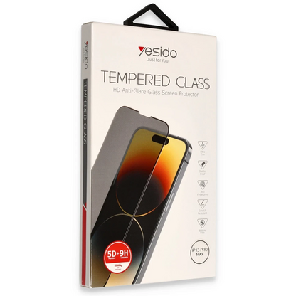 Yesido Apple iPhone 13 Pro Max TG13 5D Hayalet Cam Ekran Koruyucu - Siyah