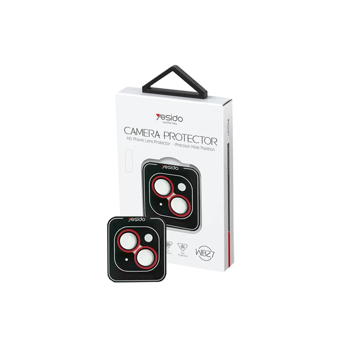 Yesido Apple iPhone 13 WB27 Metal Kamera Lens - Kırmızı