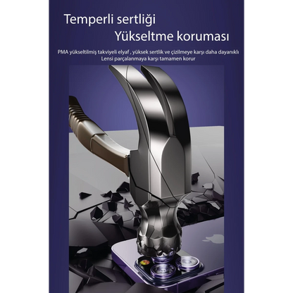 Yesido Apple iPhone 13 WB27 Metal Kamera Lens - Kırmızı