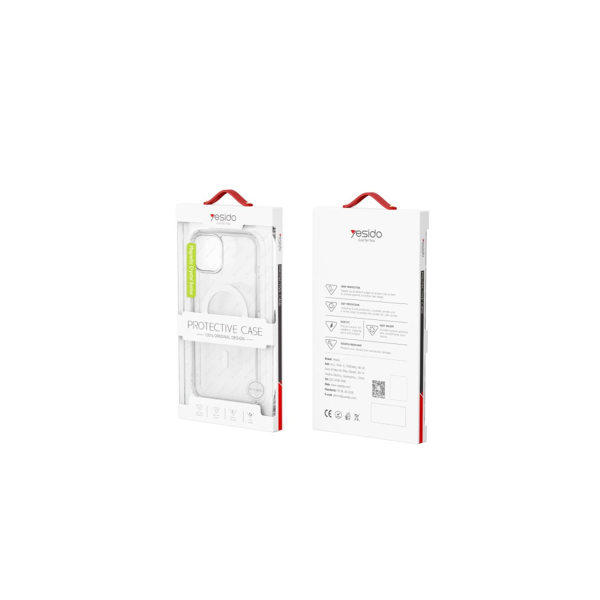 Yesido Apple iPhone 14 Pro Max PC03 Ace Şeffaf Magsafe Kapak