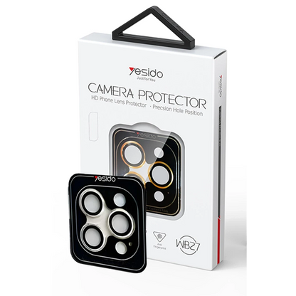 Yesido Apple iPhone 14 Pro Max WB27 Metal Kamera Lens - Gold