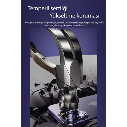 Yesido Apple iPhone 14 Pro Max WB27 Metal Kamera Lens - Siyah