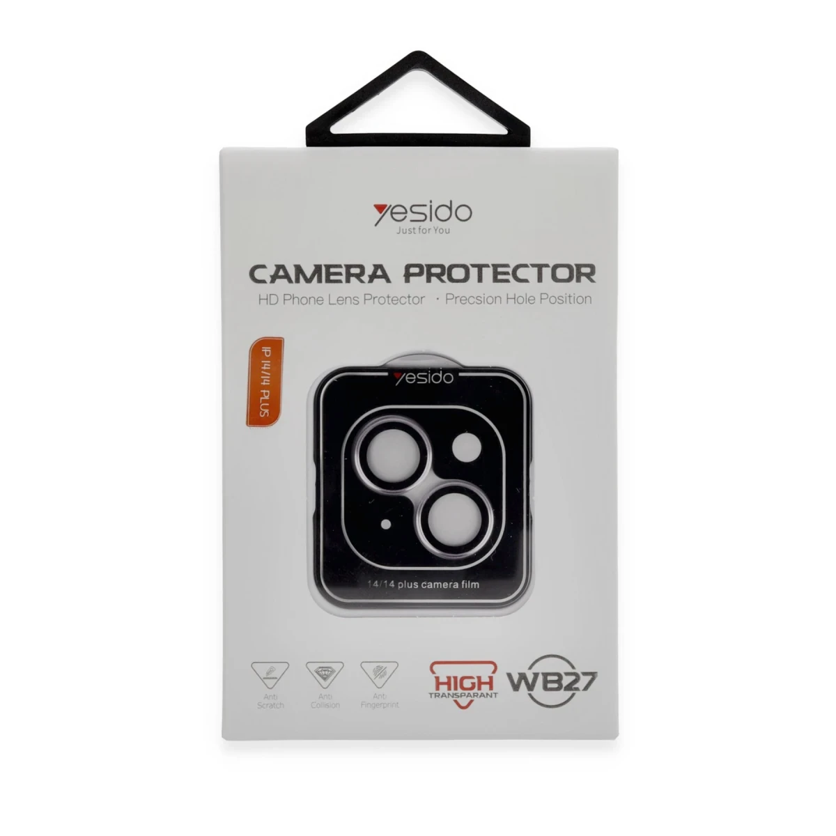 Yesido Apple iPhone 14 WB27 Metal Kamera Lens - Lila