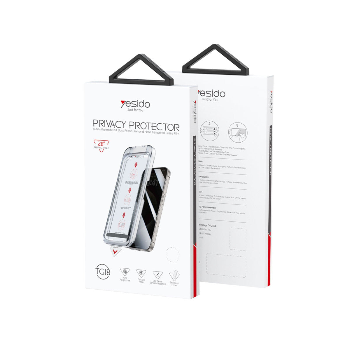 Yesido Apple iPhone 15 Plus TG18 AutoKit Hayalet Cam Ekran Koruyucu