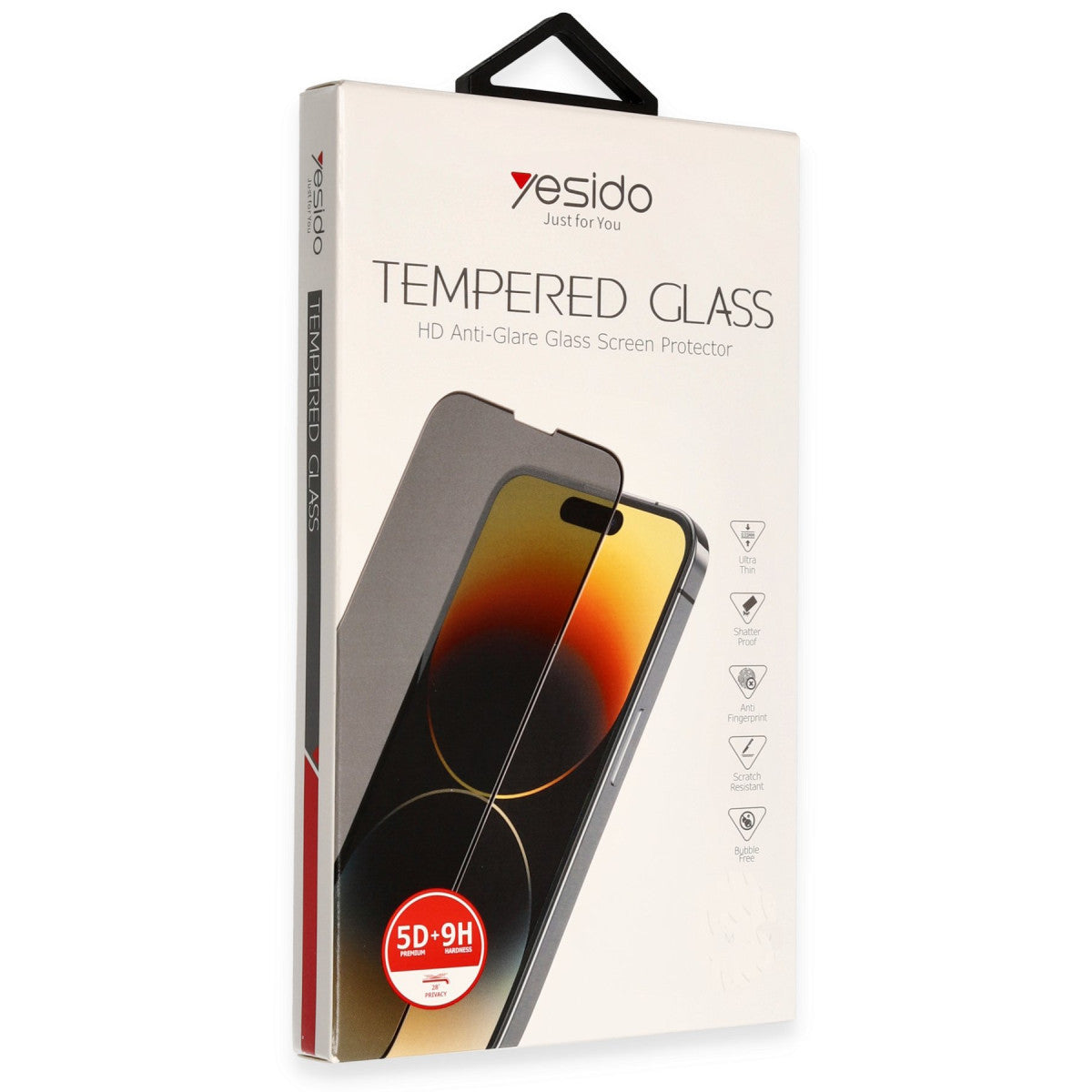Yesido Apple iPhone 15 Pro TG13 5D Hayalet Cam Ekran Koruyucu