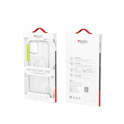 Yesido Apple iPhone 15 Pro Max PC03 Ace Şeffaf Magsafe Kapak - Şeffaf