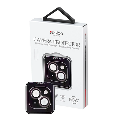Yesido Apple iPhone 15 WB27 Metal Kamera Lens - Pembe