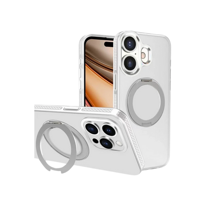 Yesido Apple iPhone 16 PC17 Roza Magsafe Standlı Kapak - Beyaz