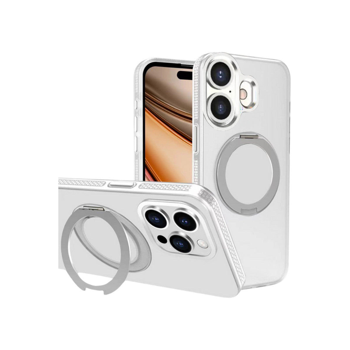 Yesido Apple iPhone 16 PC17 Roza Magsafe Standlı Kapak