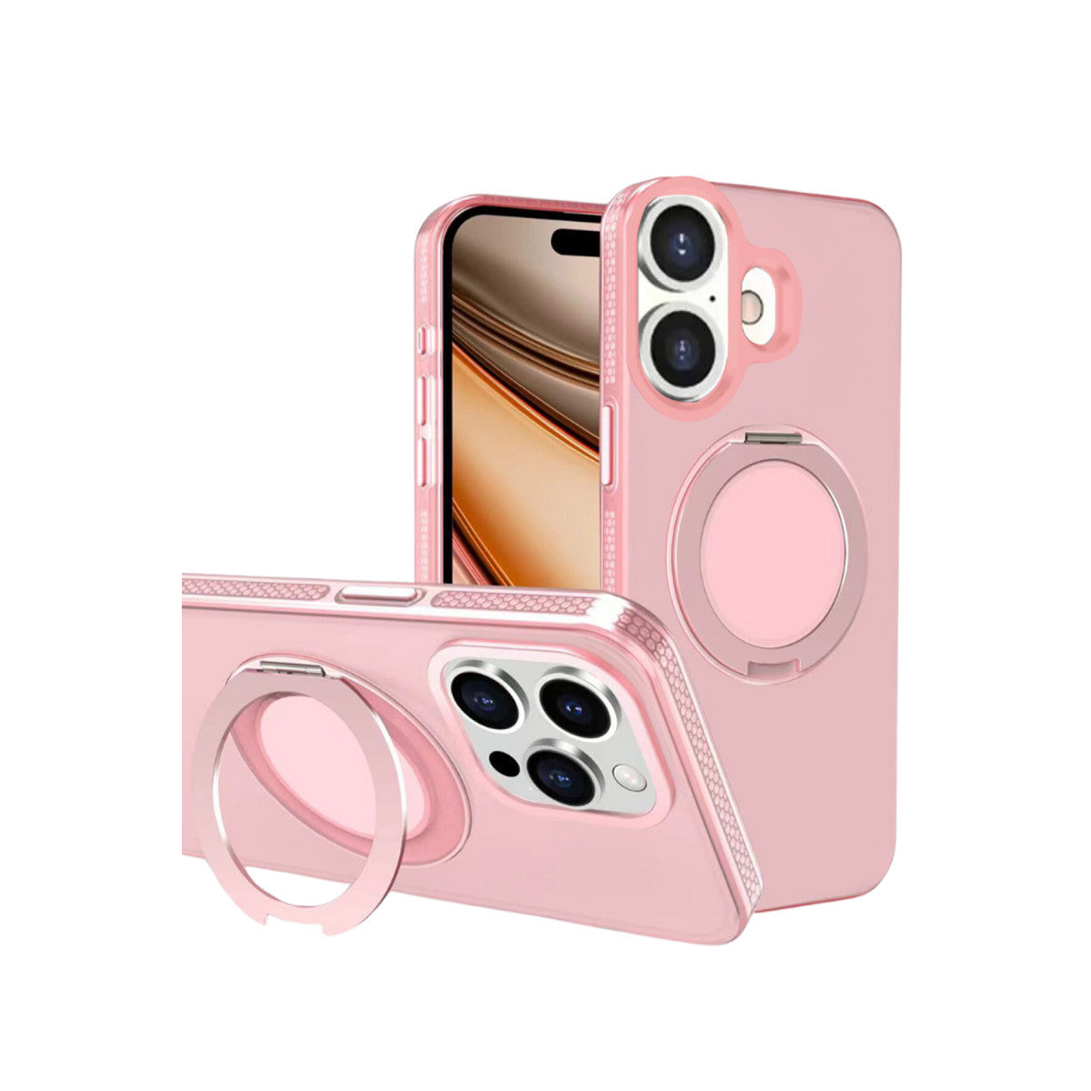 Yesido Apple iPhone 16 PC17 Roza Magsafe Standlı Kapak