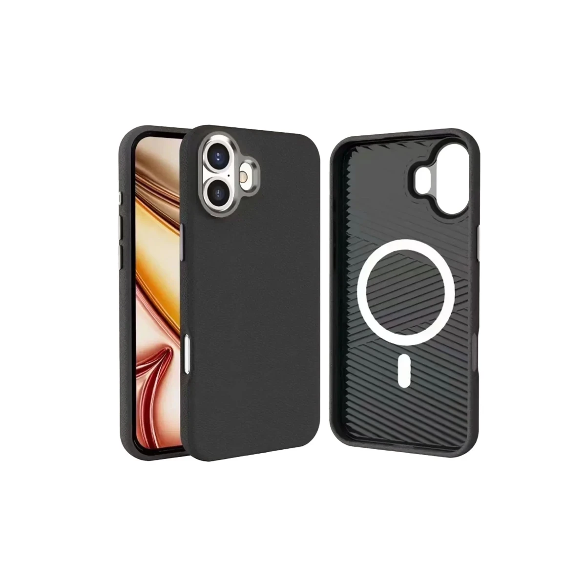 Yesido Apple iPhone 16 Plus PC09 Elegance Deri Magsafe Kapak - Siyah
