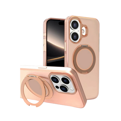 Yesido Apple iPhone 16 Plus PC17 Roza Magsafe Standlı Kapak - Desert