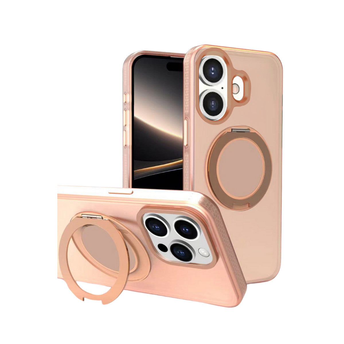 Yesido Apple iPhone 16 Plus PC17 Roza Magsafe Standlı Kapak
