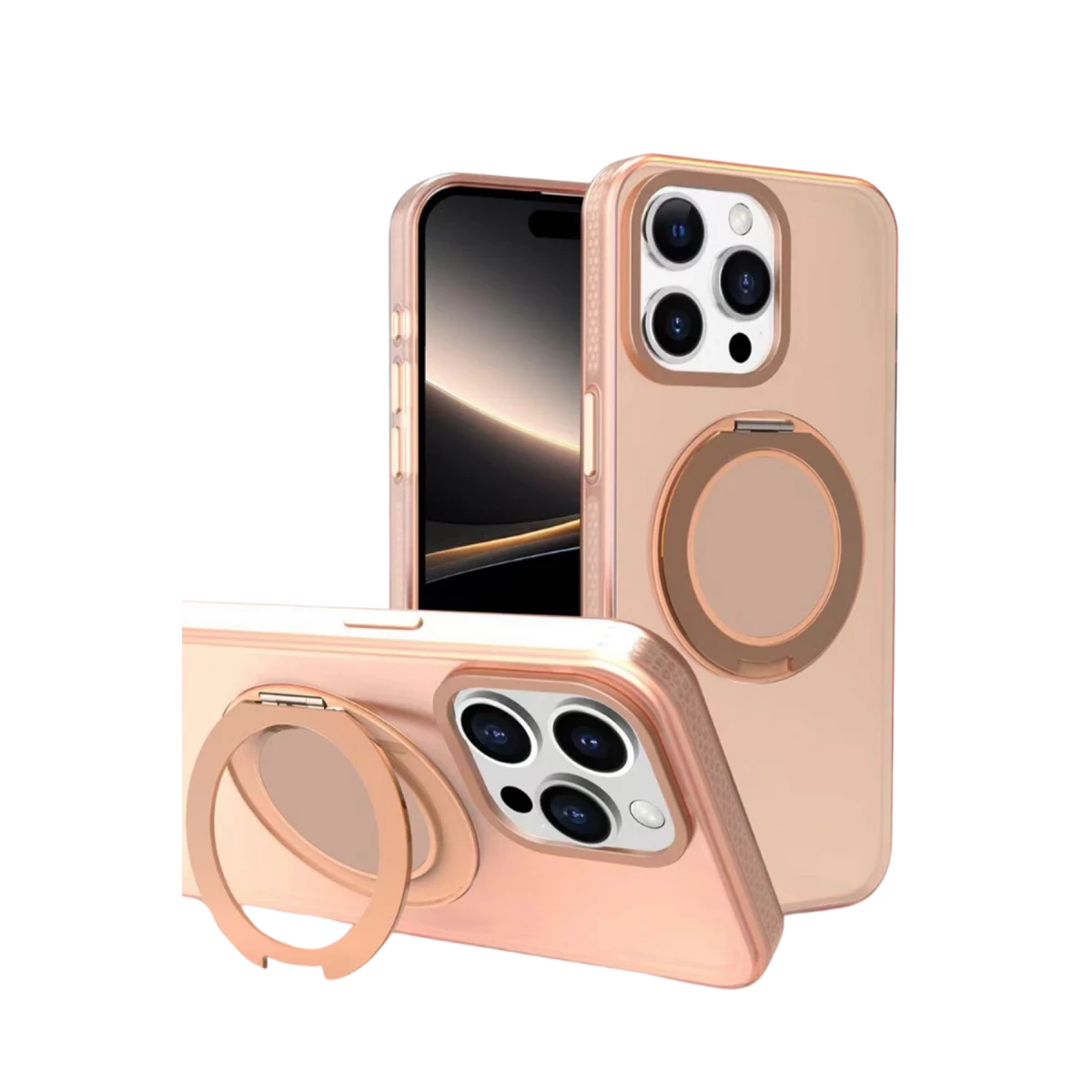 Yesido Apple iPhone 16 Pro Max PC17 Roza Magsafe Standlı Kapak - Desert