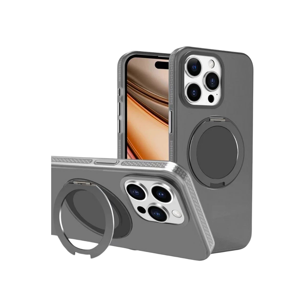 Yesido Apple iPhone 16 Pro Max PC17 Roza Magsafe Standlı Kapak - Siyah