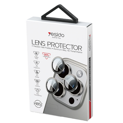 Yesido Apple iPhone 16 Pro Max WB52 Metal Kamera Lens - Gümüş