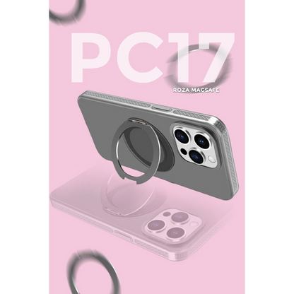 Yesido Apple iPhone 16 Pro PC17 Roza Magsafe Standlı Kapak - Desert