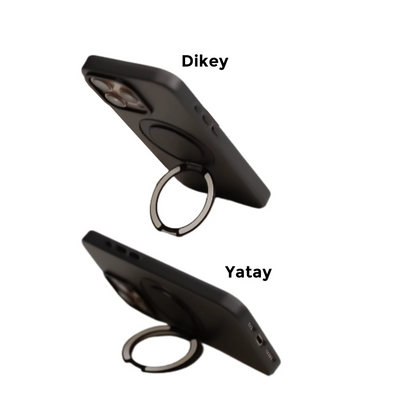 Yesido Apple iPhone 16 Pro PC17 Roza Magsafe Standlı Kapak - Desert