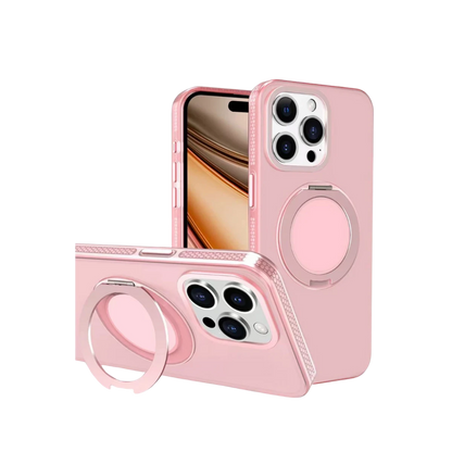Yesido Apple iPhone 16 Pro PC17 Roza Magsafe Standlı Kapak - Pembe