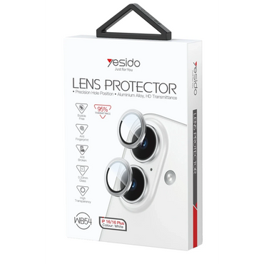 Yesido Apple iPhone 16 WB54 Metal Kamera Lens - Lila