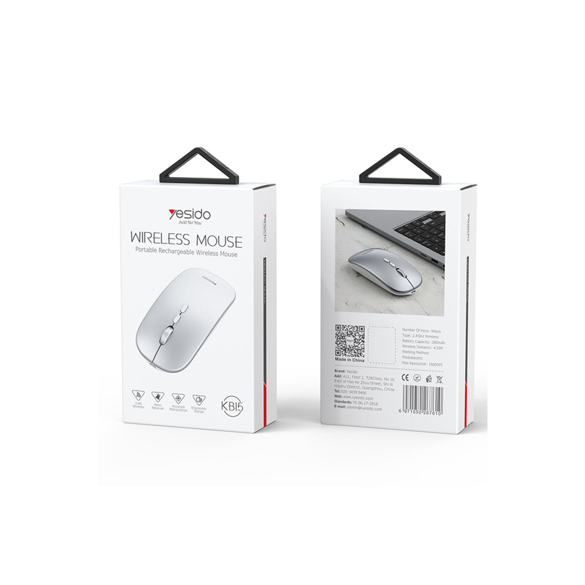 Yesido KB15 2.4G Ergonomik Kablosuz Mouse