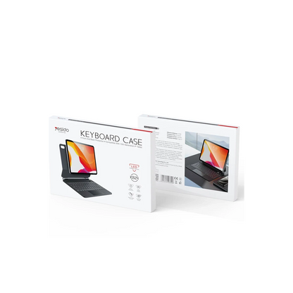 Yesido Apple KB24 iPad 2022 10.9 (10.nesil) Tecno Klavyeli Tablet Kılıfı - Siyah