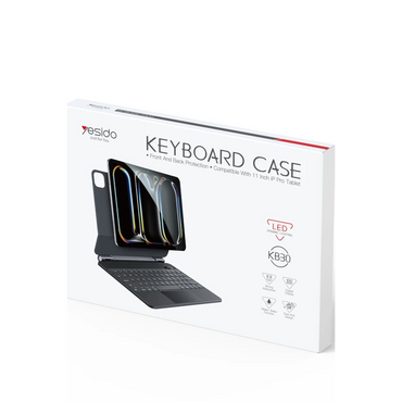 Yesido Apple KB30 iPad Pro 11 (2024) Tecno Klavyeli Tablet Kılıfı - Siyah