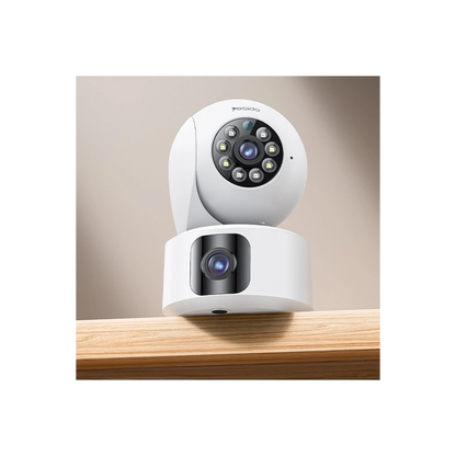 Yesido KM16 1080P 4MP Wifi 360 Gece Görüş Dual Kamera - Beyaz