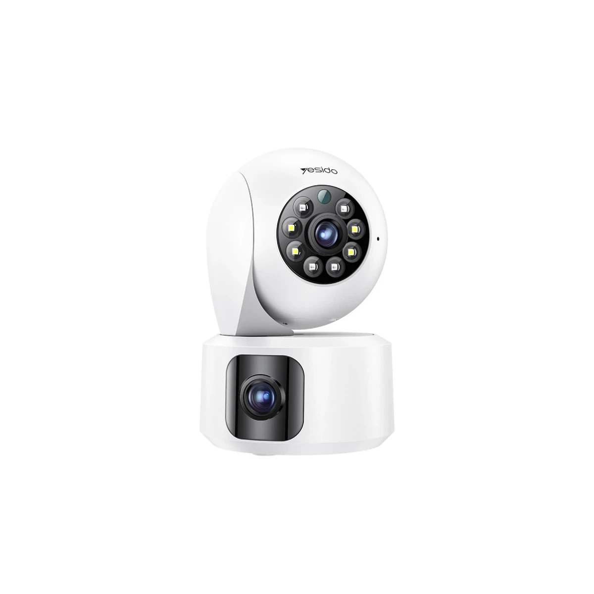 Yesido KM16 1080P 4MP Wifi 360 Gece Görüş Dual Kamera - Beyaz