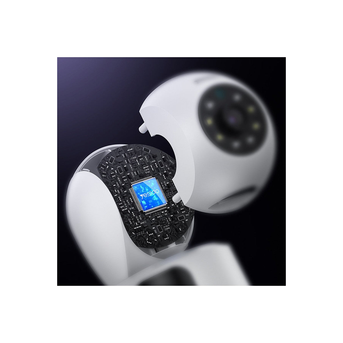 Yesido KM16 1080P 4MP Wifi 360 Gece Görüş Dual Kamera
