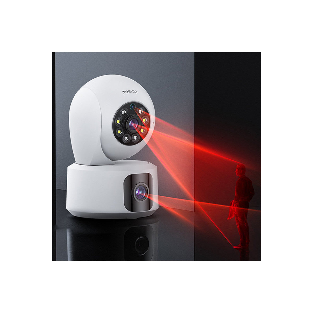 Yesido KM16 1080P 4MP Wifi 360 Gece Görüş Dual Kamera