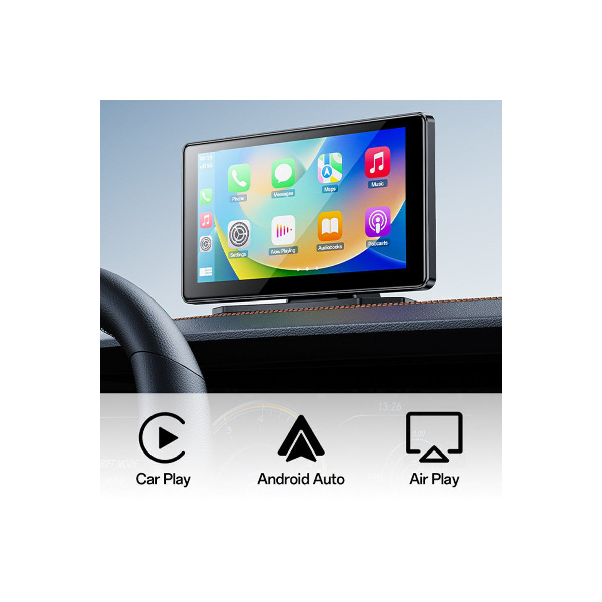 Yesido KM17 7inç BT 5.0 Wifi FM Aux AirPlay ve Android Auto Destekli CarPlay