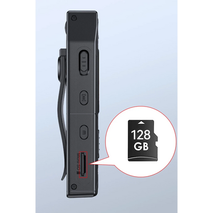 Yesido KM25 1.3inch Ekranlı 180 Derece Dönebilen 1080P Vücut Kamerası - Siyah