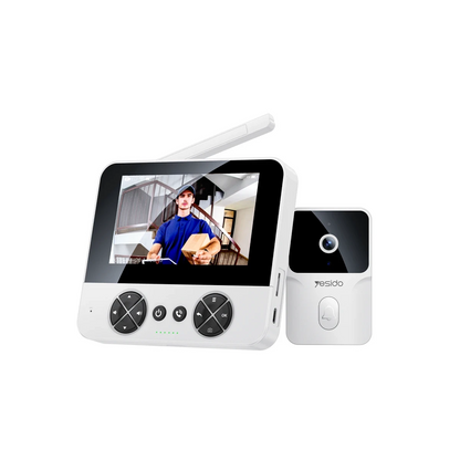 Yesido KM27 Gece Görüş Özellikli Akıllı Görüntülü Wireless Diyafon - Beyaz