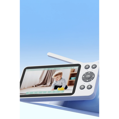 Yesido KM28 Ağlama Tespit ve Gece Görüş Özellikli 1080P Wifi Monitörlü Akıllı Bebek Takip Kamerası - Beyaz