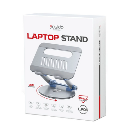 Yesido LP06 360 Derece Ayarlanabilir Metal Laptop Standı - Gümüş