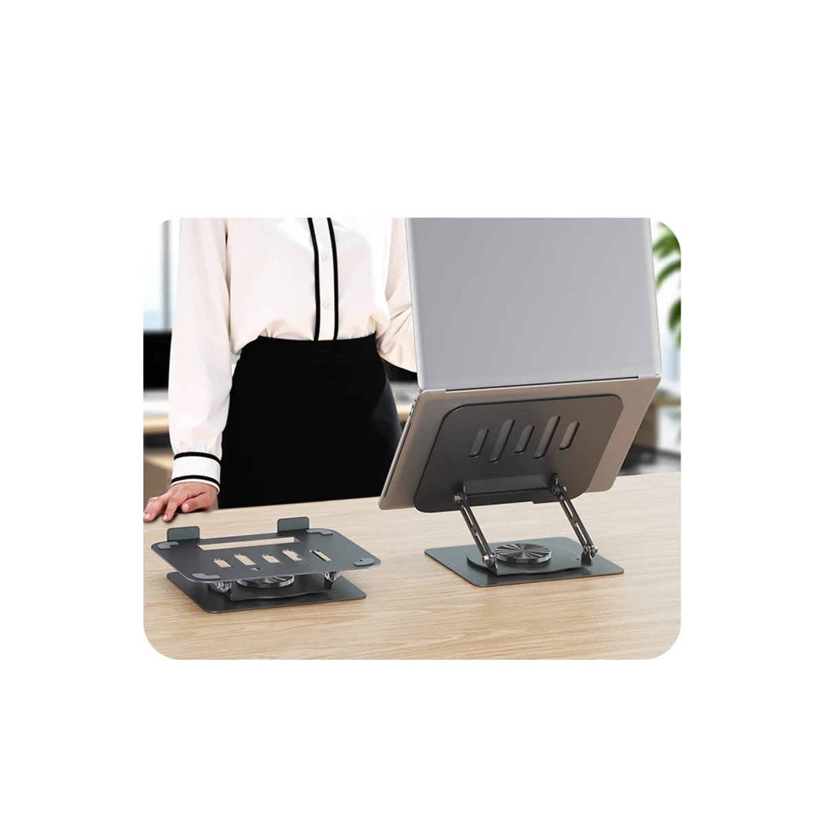 Yesido LP08 360 Derece Ayarlanabilir Masaüstü Laptop Standı - Gri