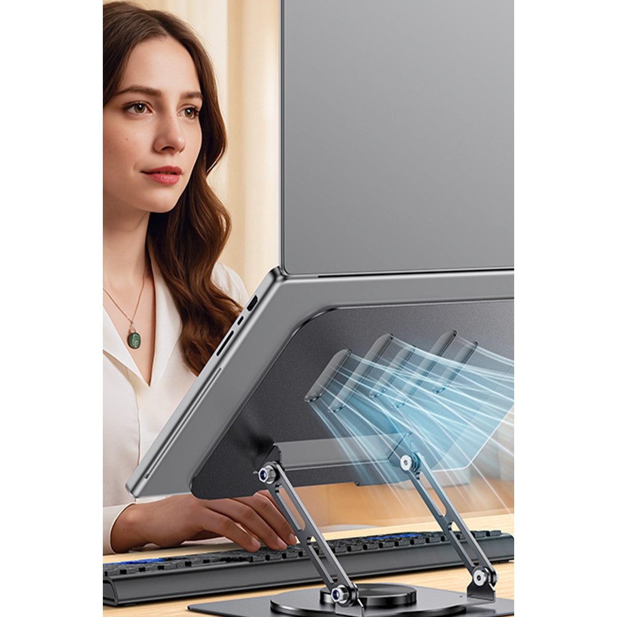 Yesido LP08 360 Derece Ayarlanabilir Masaüstü Laptop Standı