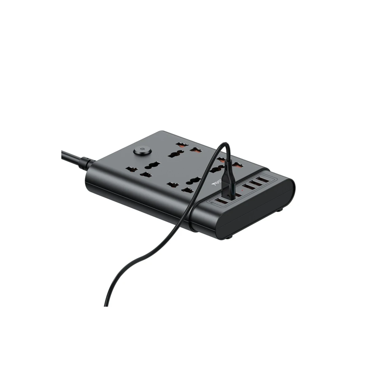 Yesido MC08 10in1 6 Adet Usb ve 4 Adet Priz Dönüştürücü 1.8M - Siyah