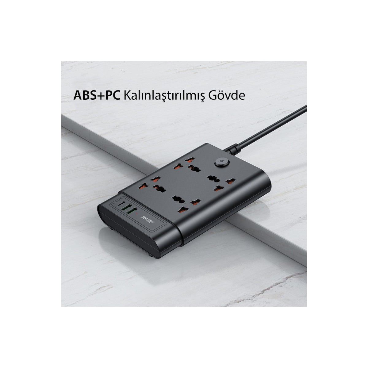 Yesido MC08 10in1 6 Adet Usb ve 4 Adet Priz Dönüştürücü 1.8M