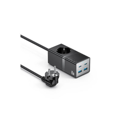 Yesido MC36 2500W 1.5M Ekstra 2 Adet 18W USB ve 2 Adet 45W Type-C Çıkışlı Priz Uzatıcı - Siyah