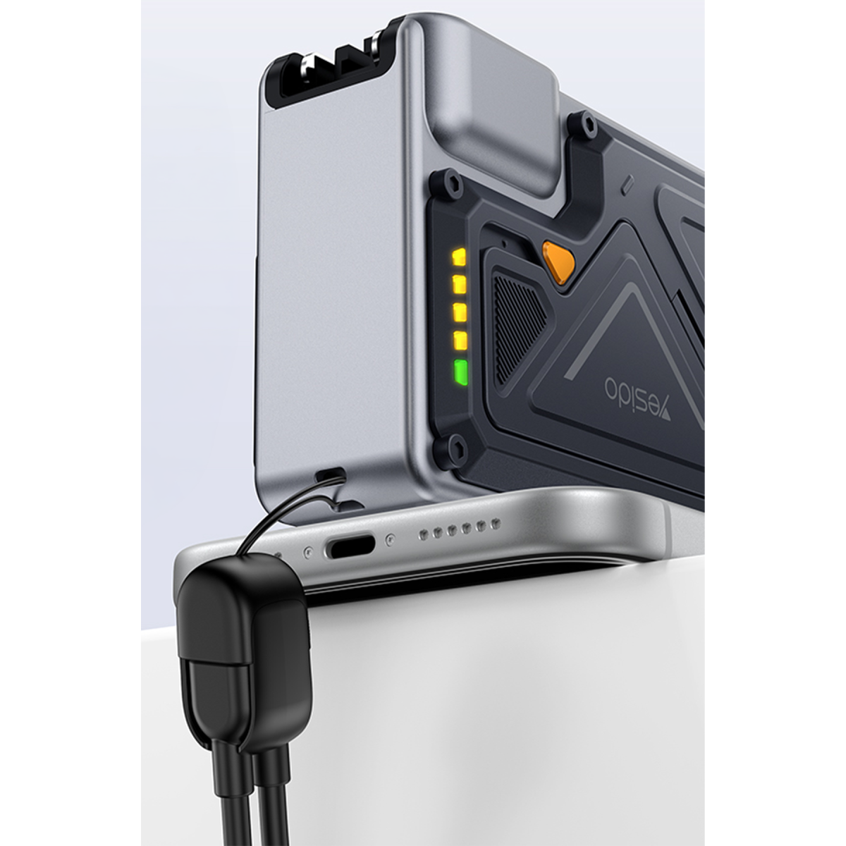 Yesido MH103 20.000 mAh 22.5W PD Hızlı Şarj ve 15W Kablosuz Şarj Destekli Priz Uçlu Powerbank