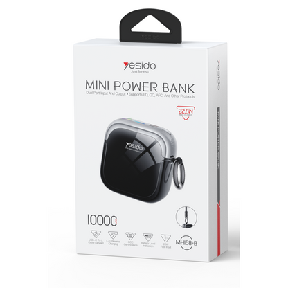 Yesido MH158-B 10.000 mAh 22.5W PD Hızlı Şarj Powerbank - Siyah