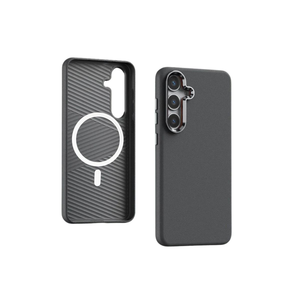 Yesido Samsung Galaxy S24 Plus PC09 Elegance Deri Magsafe Kapak - Titan Gri