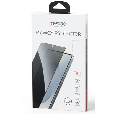 Yesido Samsung Galaxy S25 Plus TG23 Hayalet Cam Ekran Koruyucu - Siyah