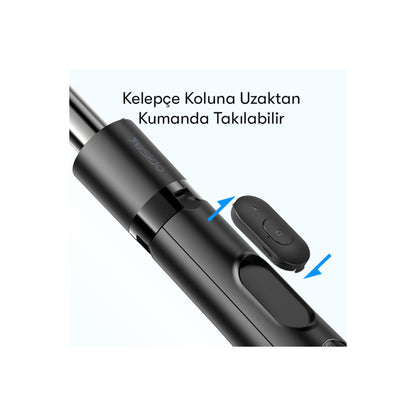 Yesido SF13 360 Derece Bluetooth Kontrollü 158cm Selfie Çubuğu