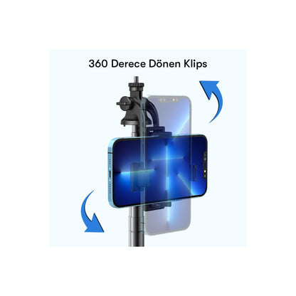 Yesido SF13 360 Derece Bluetooth Kontrollü 158cm Selfie Çubuğu