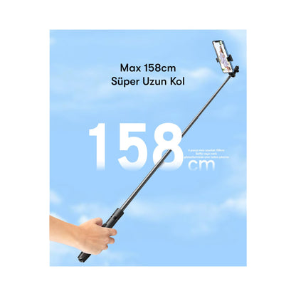 Yesido SF13 360 Derece Bluetooth Kontrollü 158cm Selfie Çubuğu