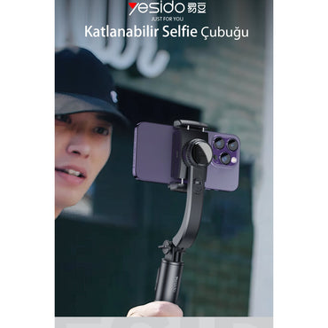 Yesido SF14 360 Derece Bluetooth 5.0 Kontrollü 75cm Selfie Gimbal
